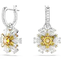 Swarovski Idyllia Drop Boucles d'oreilles Fleur Jaune, (Métal )