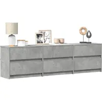 vidaXL Armoire TV de style industriel avec éclairage LED gris béton 180x34x50 cm TV Board Armoire TV2024 cloris
