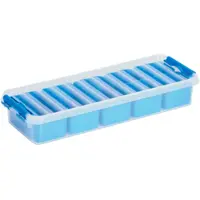 Sunware Boîte de rangement Q-line à 7 compartiments - Bleu - 2,5 litres