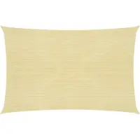 The Living Store Sonnensegel 160 g/m² Beige 5 x 8 m HDPE