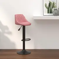 Prolenta Maison Exclusive - Tabouret de bar en velours rose