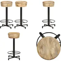 vidaXL tabouret de bar 2 pcs. 66 cm en bois massif de manguier - tabouret de bar - tabourets de bar - chaise - chaises