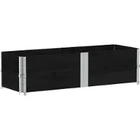 vidaXL Jardinière noir 150x50 cm bois massif de pin