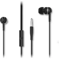 Motorola Sound Earbuds 105 Ecouteurs intra-auriculaires avec câble - Microphone intégré - Son clair et cristallin - 6 coussinets en silicone inclus - Noir