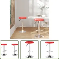 The Living Store Tabouret de bar 2 pcs. Simili cuir rouge