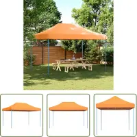 The Living Store Tente de réception pliable Pop-Up Orange 440x292x315 cm
