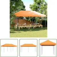 The Living Store Tente de réception pliable Pop-Up orange , 580 x 292 x 315 cm