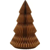 Mica Decorations Sapin de Noël décoratif - H152 x Ø104 cm - Papier -Mix - Marron