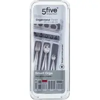 5five Simply Smart Secret De Gourmet - Organiseur De Tiroir 23x9x4,5cm Gris