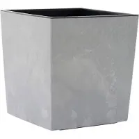 Siena Garden Pflanzgefässe NIZZA STONE grau Betonoptik, 40 x 41 cm Kunststoffgefäss mit Einsatz (40 x 40 x 41 cm)