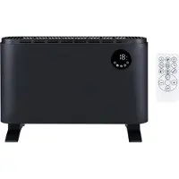 Alpina sport alpina Radiateur soufflant électrique 2000W - Radiateur électrique convecteur - Radiateur rayonnant avec thermostat réglable et 3 niveaux de chauffage - à poser ou à fixer au mur - noir
