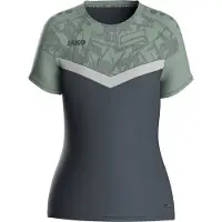 Jako T-shirt Iconic Femme - Gris clair / Vert menthe / Anthra Light