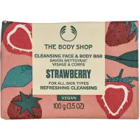 The Body Shop - Savon solide visage et corps à la fraise (Barre nettoyante visage et corps) 100 g (94 g)