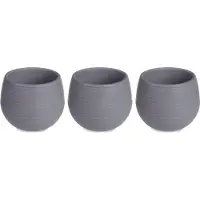Usorteret set 3 pots réserve d'eau 13 cm anthracite (16.50 x 14.50 cm)