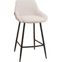 NABER Eda 2R, tabouret, piétement noir, revêtement beige (02)