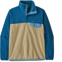 Patagonia - Polaire chaude et confortable à col montant et pressionné - M's LW Synch Snap-T P/O Nautilus Tan pour Homme en Nylon - Taille M - Beige