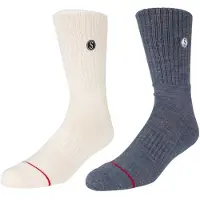 Salty Crew Wooly Half Long Socks 2 Pairs Blanc,Gris EU 40-45