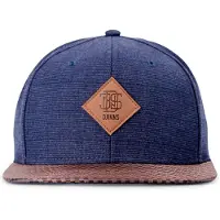 Djinns Casquette 'Glencheck' bleu marine / noisette