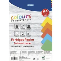 Stylex Schreibwaren Papier à copier STYLEX 40818 - A4, 80 g/qm, 40 feuilles, assorti