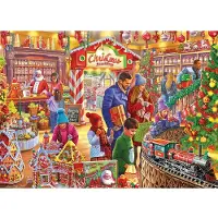 Gibsons , le charme des puzzles anciens Puzzle Le Magasin de Bonbons du Père Noël - 1000 pièces