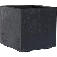 Siena Garden Pflanzkasten FARO STONE schwarz Betonoptik, 40 x 40 cm Kunststoff (40 x 40 x 40 cm)