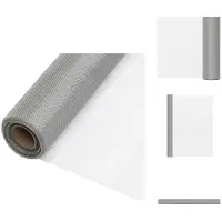 vidaXL Moustiquaire acier inoxydable 112x500 cm argenté - panneaux de clôture