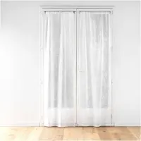 Douceur D`Interieur Paire De Voilages Passe-Tringle En Voile Tissé Motif Feuillage