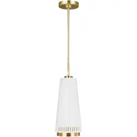 Elstead Lighting Lampe suspendue Carter laiton et blanc 1xE27 60W Feiss