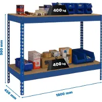 Simon Rack Etagère Basse Banc De Travail Simonwork Basic 2 901845-2 Antracite/bois - 900x1800x450 400kg -