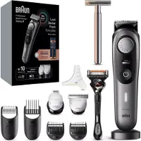 Braun BeardTrimmer BT9420+KCG Safety Razor 298407 batterie sw/gr 6 accessoires (298407)