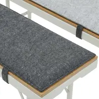 Dune Design Lot de 2 coussins pour banc de brasserie - 170x23cm, revêtus en feutre, épaisseur d'assise de 1cm, réversibles, pour jardin