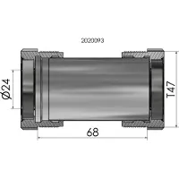 Elvedes Pelle à plaque Elenden adaptation du fil T47 Shimano externe 68 mm