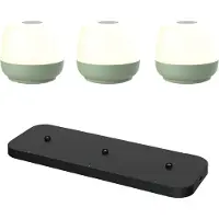 Luxus Europe - Lampe de table Naxos, vert antique - Lampes de table d'extérieur sans fil - Coffret de 3 pièces - Rechargeables