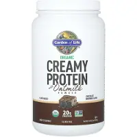Garden of life , Protéine Crémeuse Biologique en Poudre avec Lait d'Avoine, Brownie au Chocolat, 2 lb 0,45 oz (920 g)