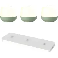 Luxus Europe - Lampe de table Naxos, vert antique - Lampes de table d'extérieur sans fil - Coffret de 3 pièces - Rechargeables