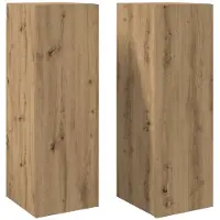 vidaXL Meubles TV 2 pcs chêne artisanal 30,5x30x90cm bois d'ingénierie