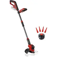 Einhell Coupe-bordures sans fil – Largeur 25 cm – Manche télescopique – Bloc moteur pivotant – Fonction Edging – 18 V – Lames et fil inclus