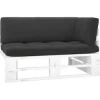 vidaXL Canapé d'angle d'extérieur palettes pin imprégné blanc