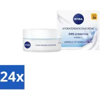 Nivea - Essentials Crème de Jour - Crème Hydratante pour le Visage - Peaux Normales à Mixtes - SPF 30 - Avec Vitamine E & Extrait de Lotus - 50 ml - Pack Avantage - 24 pièces