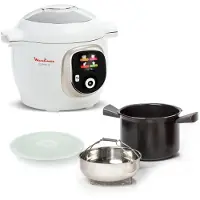 Moulinex Cookeo Cuisinière multifonction Capacité 6 L Écran intuitif Blanc Guide App 150 recettes