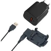 Phonillico Chargeur Secteur 12W + Cable Compatible avec Garmin Fenix 3 Fenix 3 Sapphire Fenix 3 HR Quatix 3 Tactix Bravo - Charge Montre
