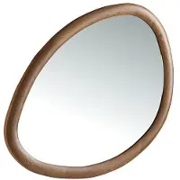Angel Cerdá Miroir mural organique 95x75 cm avec cadre en bois finition noyer, design moderne et élégant – S.L.