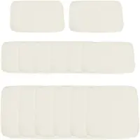 Outsunny Lot de 14 Housses de Rechange Coussins Salon de Jardin - 6 Housses Coussin d'assise, 8 Housses Coussin Dossier - Housses zippées Polyester déperlant Crème