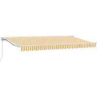 vidaXL Cadre d'auvent jaune et blanc 350 x 200 cm