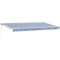 vidaXL Cadre de store bleu et blanc 350 x 200 cm