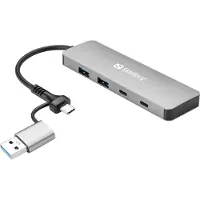Sandberg Hub USB-C/A vers 2xUSB-A+2xUSB-C