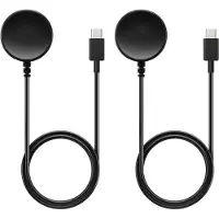 Phonillico Chargeur Cable USB-C [Lot de 2] Compatible avec Samsung Galaxy Watch 6 / Watch 5 / Watch 4 / Watch 4 classic / Watch 3 / active 2 / active - Charge Montre