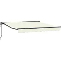 vidaXL Armature d'auvent Crème 350 x 250 cm Polyester avec revêtement PU