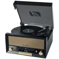 Muse Système Chaîne Hifi CD 20W avec platine Vinyle - CD/FM/USB/AUX - 33/45/78 tours