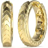 GUESS Sailor Knot Earrings Doré Homme